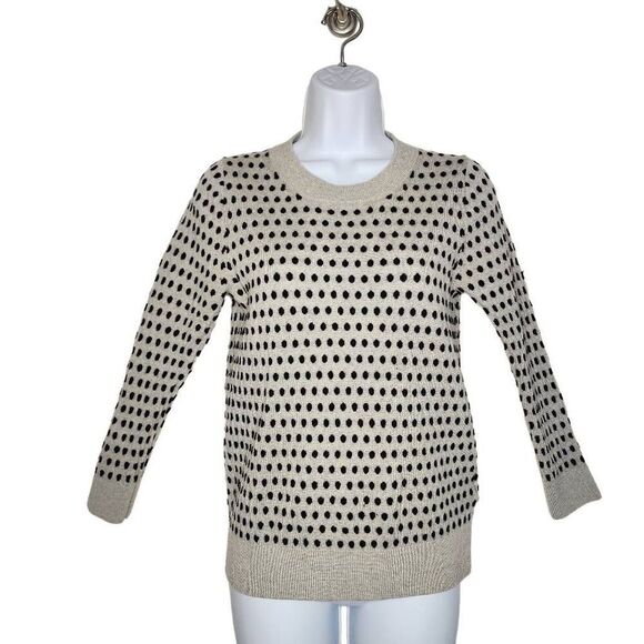 J. Crew Women's Sweater, Lightweight Polka Dot Round Crewneck Sweater, Sz M - Picture 1 of 8